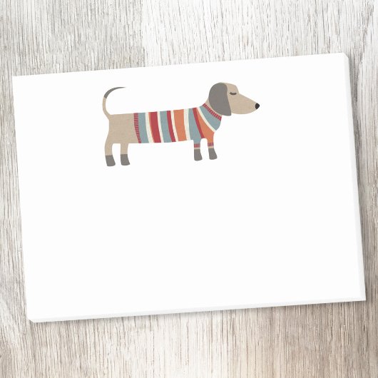 Süßer Dachshund Wiener Würstchen Hund Post-it Klebezettel