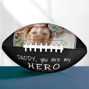 Süßer Daddy, du bist mein Held Vater-Tag-Foto Football
