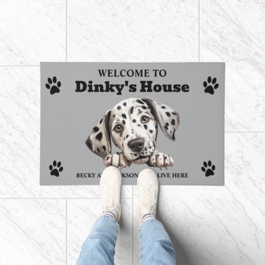 Süßer Dalmatiner Hund Fußmatte (Indoor)