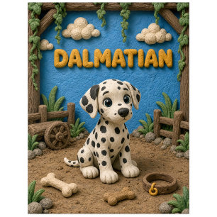 Süßer Dalmatiner Welpe, Baby Hund Postkarte