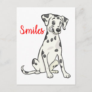 Süßer Dalmatiner-Welpenhund Hallo Ich denke an Dic Postkarte