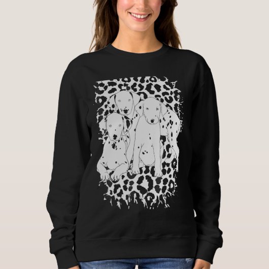 Süßer dalmatinischer Hund Welpe Sweatshirt (Vorderseite)
