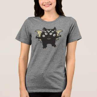 Süßer Dämon Charakter - Viele Augen Kawaii Monster Tri-Blend Shirt