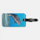 Süßer Delfin Gepäckanhänger (Rückseite horizontal)