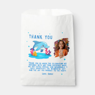 Süßer Delfin Meerestiere Foto Geburtstagsfeier Geschenktütchen