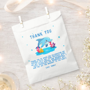 Süßer Delfin Meerestiere Geburtstagsfeier Geschenktütchen