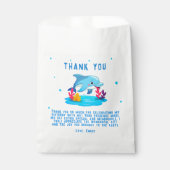 Süßer Delfin Meerestiere Geburtstagsfeier Geschenktütchen (Vorderseite)