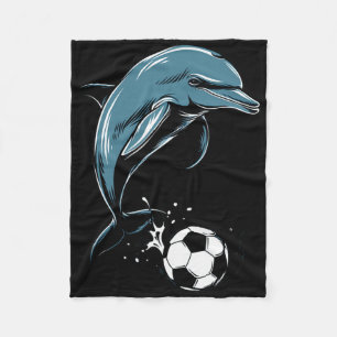 Süßer Delfin spielt Fußball - Süßer Orca spielt Fu Fleecedecke