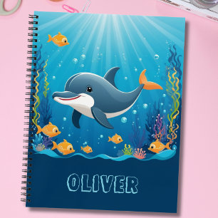 Süßer Delfin Wasserfarbe Personalisiert Notizblock