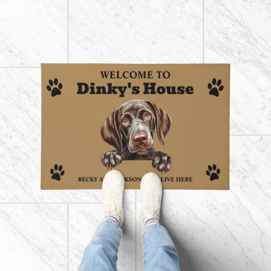 Süßer Deutscher Kurzhaariger Pointer-Hund Fußmatte (Indoor)