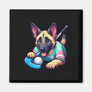Süßer Deutscher Schäferhund Feldhockey Welpe Masko Magnet