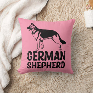 Süßer Deutscher Schäferhund Geschenk Rosa Schwarz Kissen