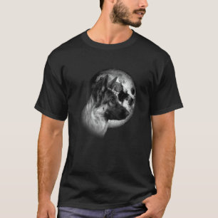 süßer Deutscher Schäferhund mit Mondhund T-Shirt