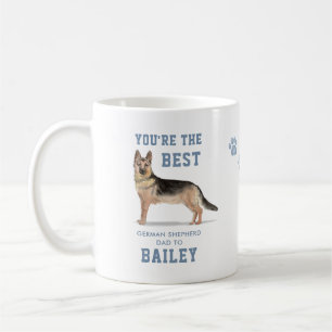 Süßer Deutscher Schäferhund Papa Foto Kaffeetasse
