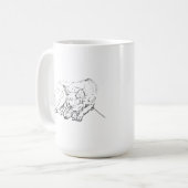 Süßer Deutscher Schäferhund Personalisierter Kaffe Kaffeetasse (Vorderseite Links)