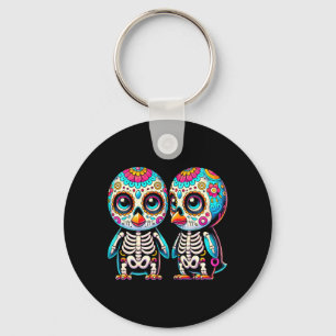 Süßer Día De Muertos Zucker-Schädel-Pinguin-Tag De Schlüsselanhänger