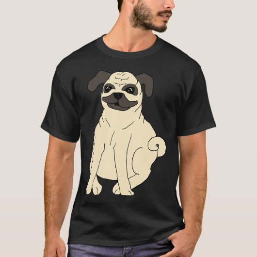 Süßer dicker Mops 312 T-Shirt (Vorderseite)