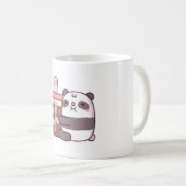Süßer dicker Panda-Bär umarmt Eiskaffee Kaffeetasse (VorderseiteRechts)