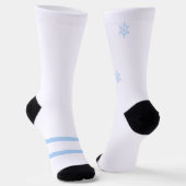 Süßer dicker Pinguin mit Schneeflocken Socken (Gewinkelt)
