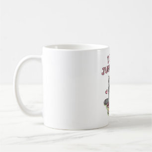 Süßer dicker Waschbär, ich liebe Junk Food, lustig Kaffeetasse