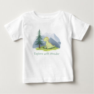 Süßer Dino "Entdecke das Wunder" Kleinkind Baby T-shirt