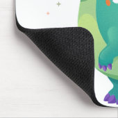 Süßer Dino im Weltraum Mousepad (Ecke)