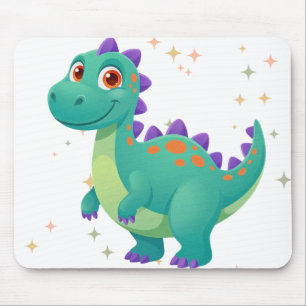Süßer Dino im Weltraum Mousepad