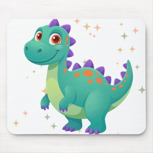 Süßer Dino im Weltraum Mousepad (Vorne)