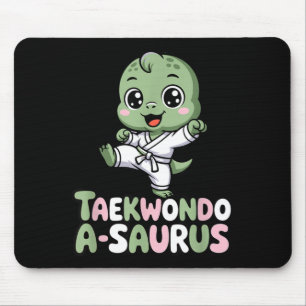 Süßer Dino Taekwondo Martial Arts Humor Mousepad