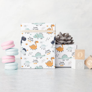 Süßer Dinosaurier Alles Gute zum Geburtstag Kinder Geschenkpapier