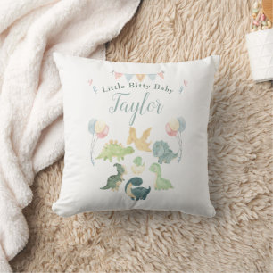 Süßer Dinosaurier Aquarell Personalisiertes Baby Kissen