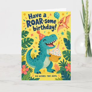 Süßer Dinosaurier-Brüll-some Kindergeburtstag Karte