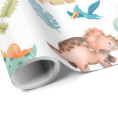 Süßer Dinosaurier Geschenkpapier (Rolleneckpunkt)