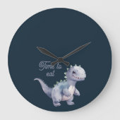 Süßer Dinosaurier Große Wanduhr (Vorderseite)