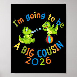 Süßer Dinosaurier großer Cousin 2026 Schwangerscha Poster