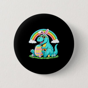 Süßer Dinosaurier-Hasen-Osterei-glücklicher-Ostern Button