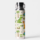 Süßer Dinosaurier-Kinder-Name-Schule Trinkflasche (Rückseite)