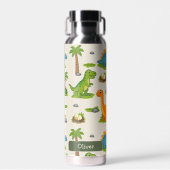 Süßer Dinosaurier-Kinder-Name-Schule Trinkflasche (Vorne)