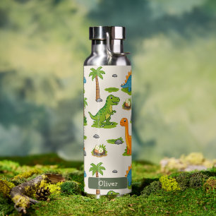 Süßer Dinosaurier-Kinder-Name-Schule Trinkflasche