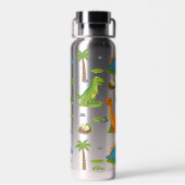 Süßer Dinosaurier-Kinder-Name-Schule Trinkflasche (Rückseite)