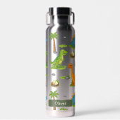 Süßer Dinosaurier-Kinder-Name-Schule Trinkflasche (Vorne)
