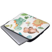 Süßer Dinosaurier Laptopschutzhülle (Vorne Knopf)