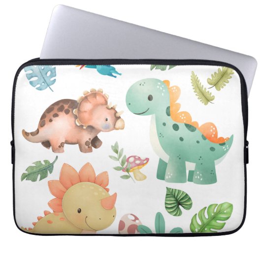 Süßer Dinosaurier Laptopschutzhülle (Vorderseite)
