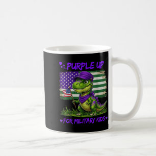 Süßer Dinosaurier Lila Hoch Tag Monat des Militärs Kaffeetasse