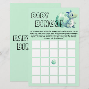 Süßer Dinosaurier mit seinem Ei-Baby Bingo-Spiel F