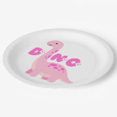 Süßer Dinosaurier 🦕  Pappteller (Schrägansicht)