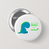 Süßer Dinosaurier RAWR Button (Vorne & Hinten)