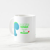 Süßer Dinosaurier RAWR Kaffeetasse (Vorderseite Links)