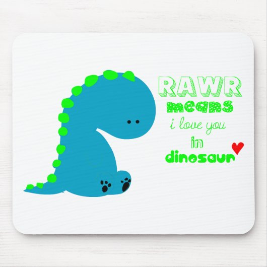 Süßer Dinosaurier RAWR Mousepad (Vorne)