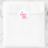 Süßer Dinosaurier 🦕  Runder Aufkleber (Tasche)